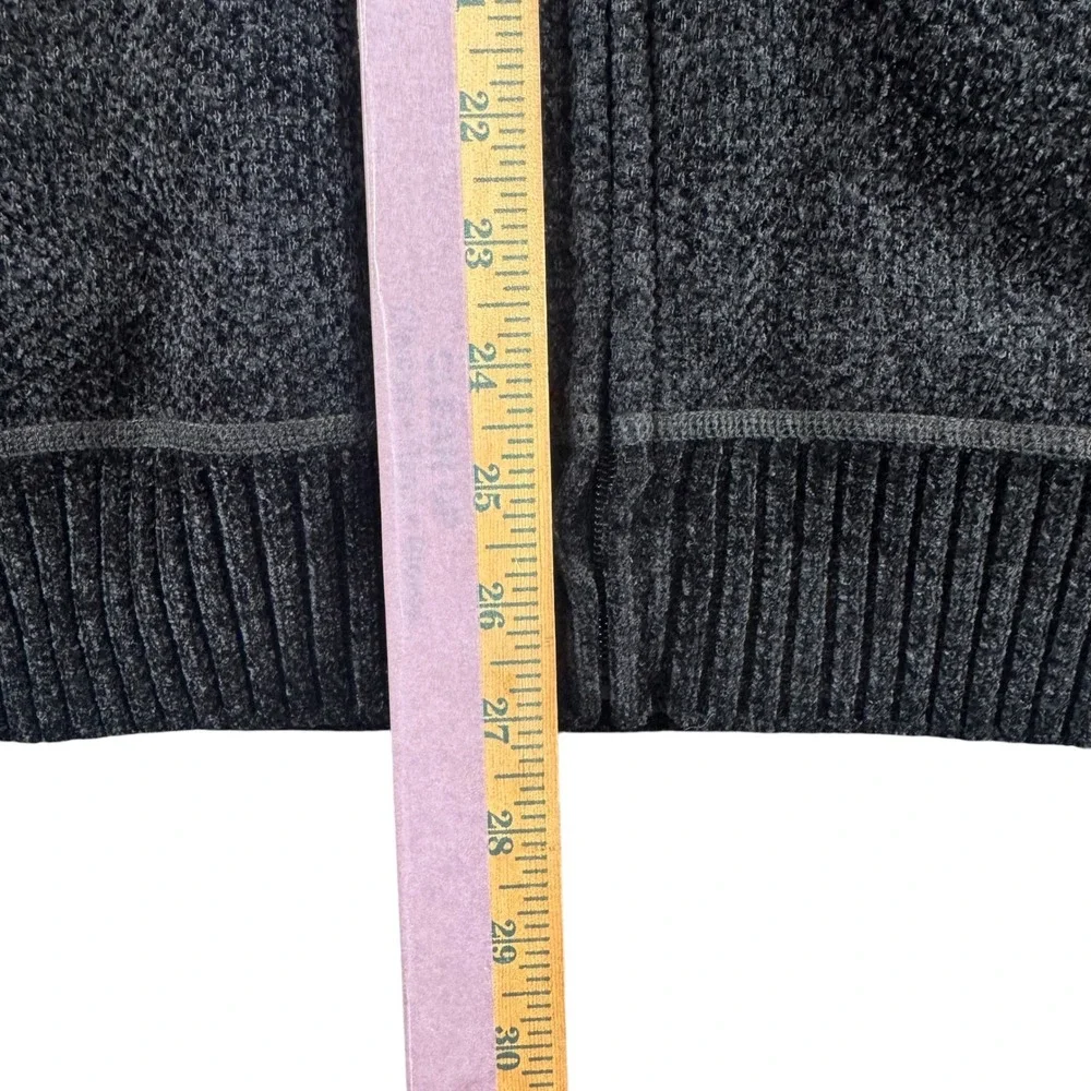 Kensington Eastside Mens XXL Black Marl Faux Fur Lined Full Zip Sweater Jacket